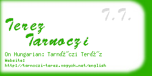 terez tarnoczi business card